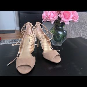 424 FIFTH NEW Nude Suede Sandal - Lord and Taylor